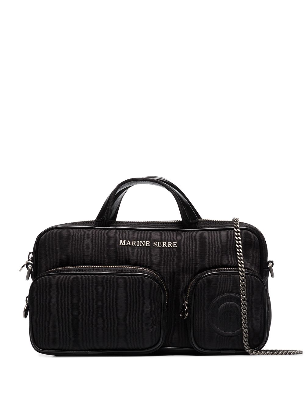 Marine Serre Three-pocket Tote Bag In Black