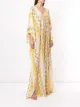 Taller Marmo long wave print kaftan dress