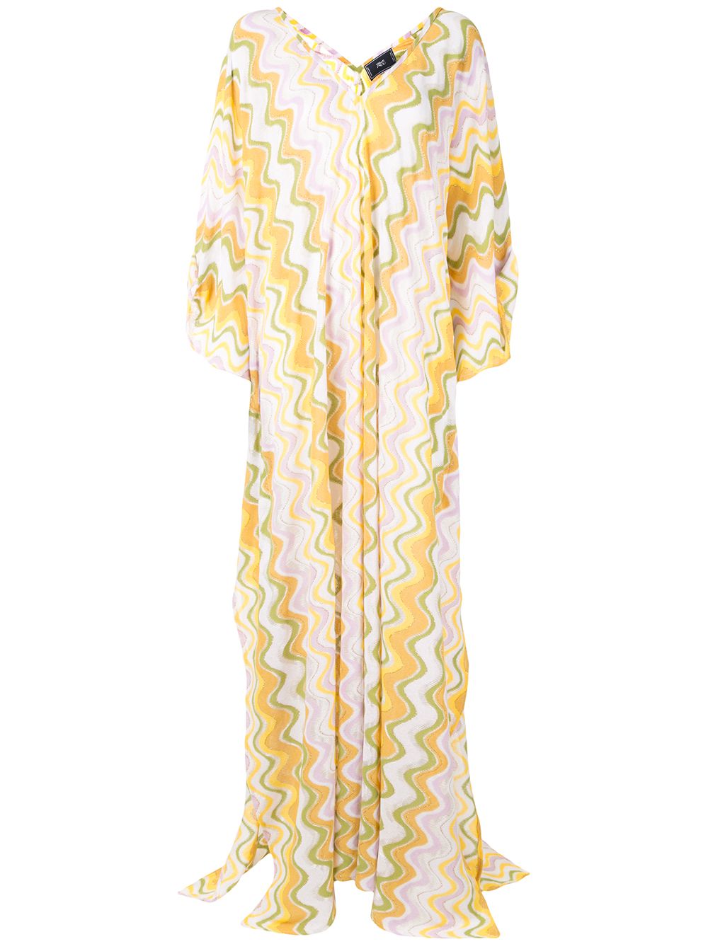 фото Taller marmo long wave print kaftan dress