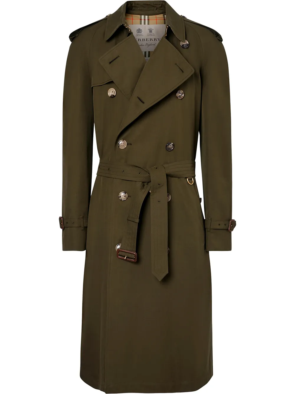 Green burberry on sale trench coat