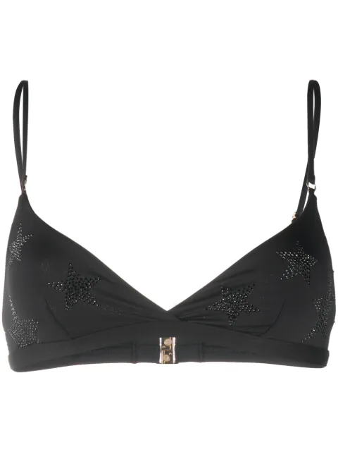Stella McCartney crystal-star triangle bikini top