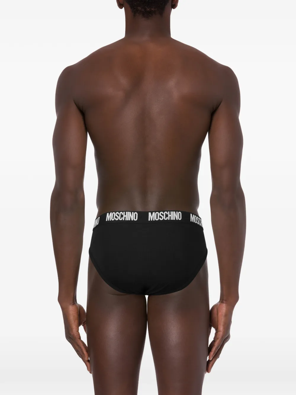  Moschino Slips Mit Logo Bund (2er Set)   Schwarz 