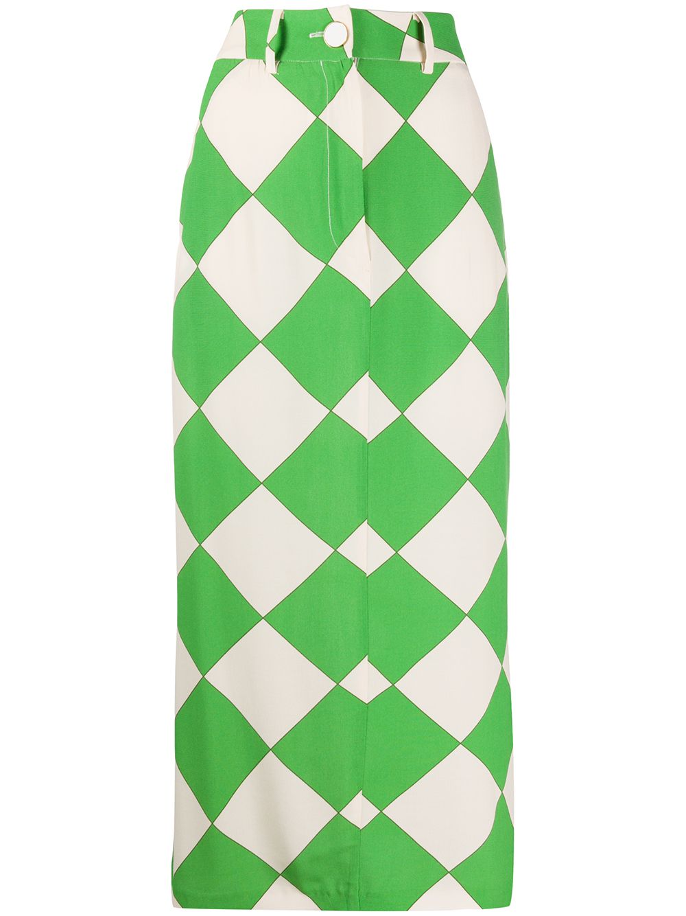 фото Rowen rose high waisted argyle print skirt