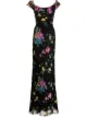 Image 1 of Marchesa floral-appliqué mermaid dress