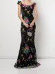 Image 2 of Marchesa floral-appliqué mermaid dress