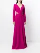 Marchesa Notte Vestido de festa gola V de crepe