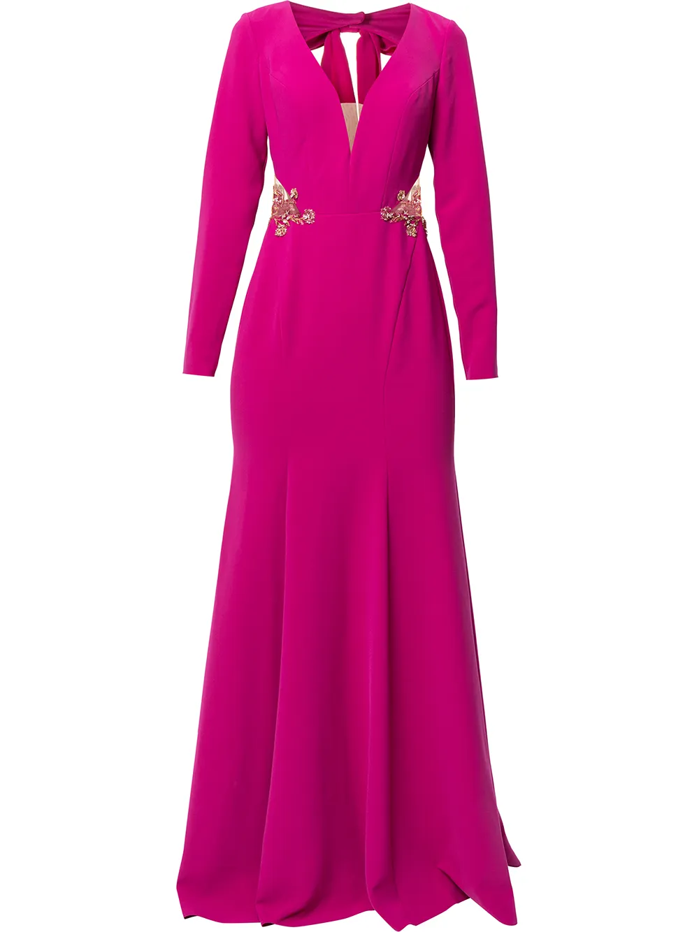 Imagem 1 de Marchesa Notte Vestido de festa gola V de crepe