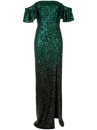 Marchesa Notte Ombré Sequin Column Gown - Farfetch