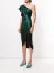 Marchesa Notte gradient sequin dress