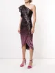 Marchesa Notte gradient sequin dress