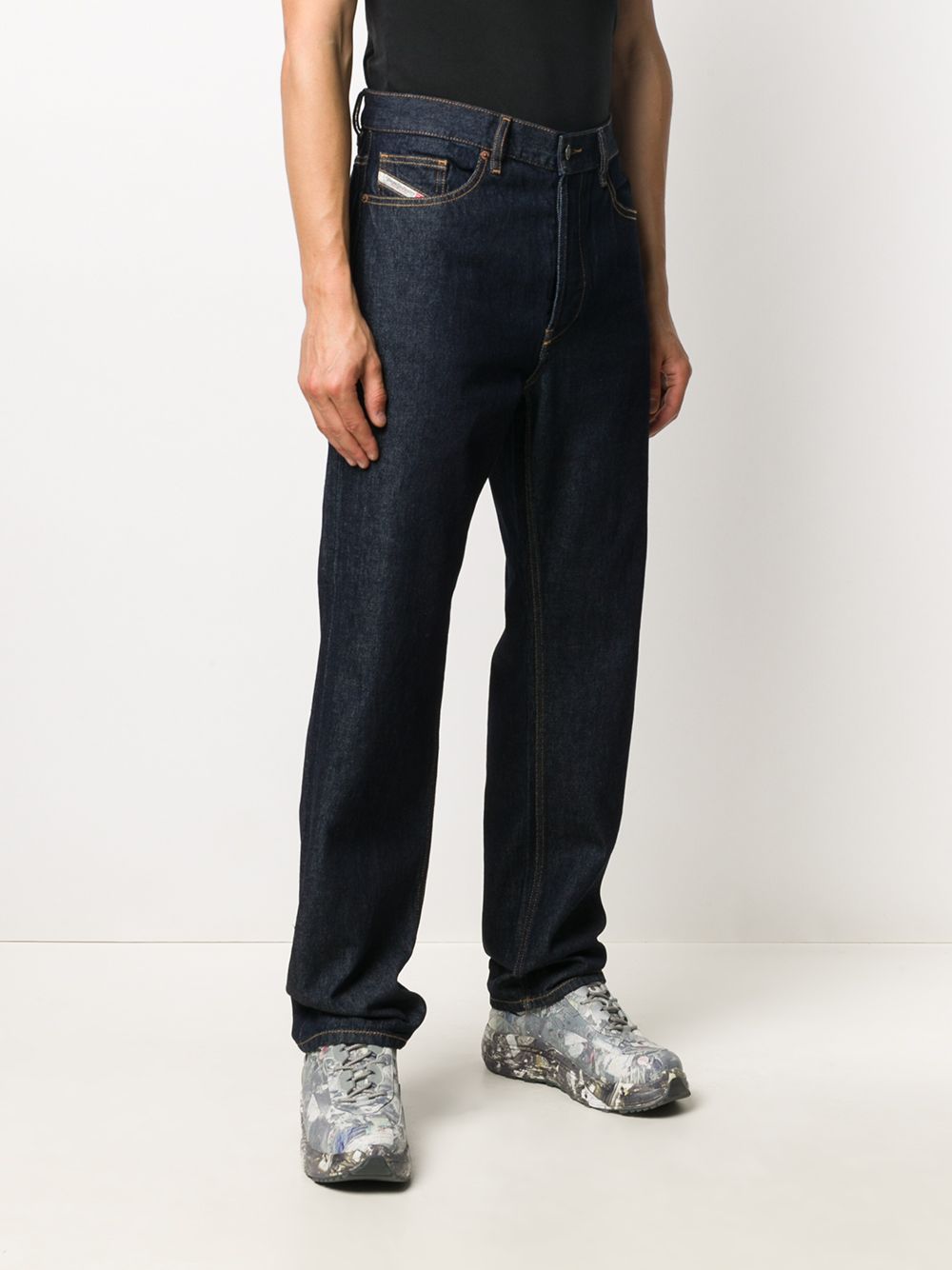 Shop Diesel Straight-leg Jeans In Blue