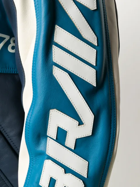 diesel colour block bomber jacket