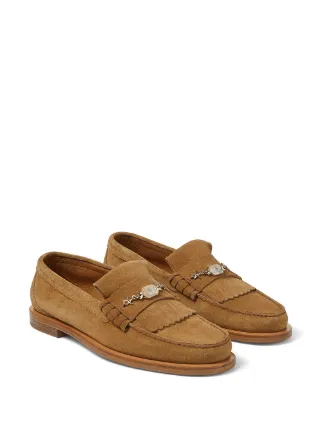 Mocca suede tassel loafers展示图