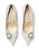 Jimmy Choo Saresa crystal-buckle 85mm pumps