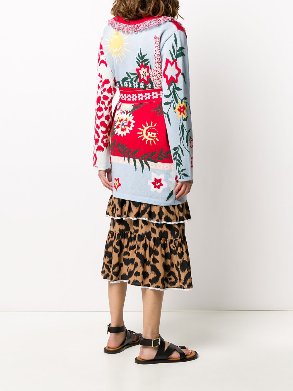 фото Hayley menzies knitted floral pattern cardi-coat