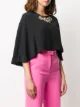 Pinko blusa corta con diseño de capa