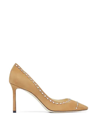 Jimmy Choo Sapato Romy Com Aplicação De Cristal e Salto 85mm - Farfetch