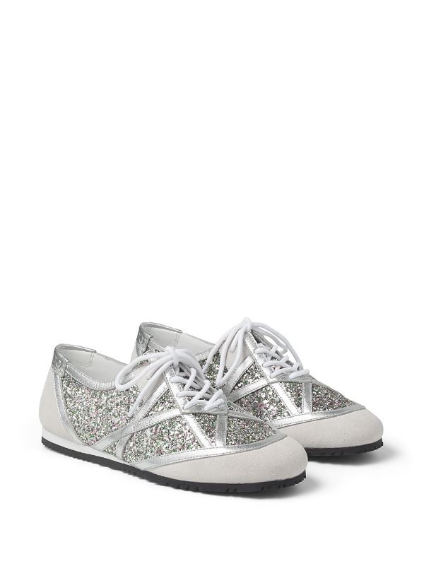 jimmy choo glitter trainers