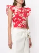 RED Valentino floral print cropped blouse
