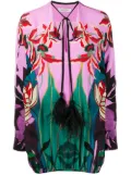 Valentino Garavani feather-embellished Mirrored Orchid Ramage blouse - Pink