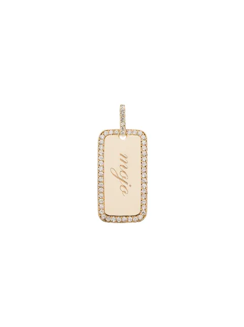 DRU. 14kt yellow gold Mojo diamond tag charm