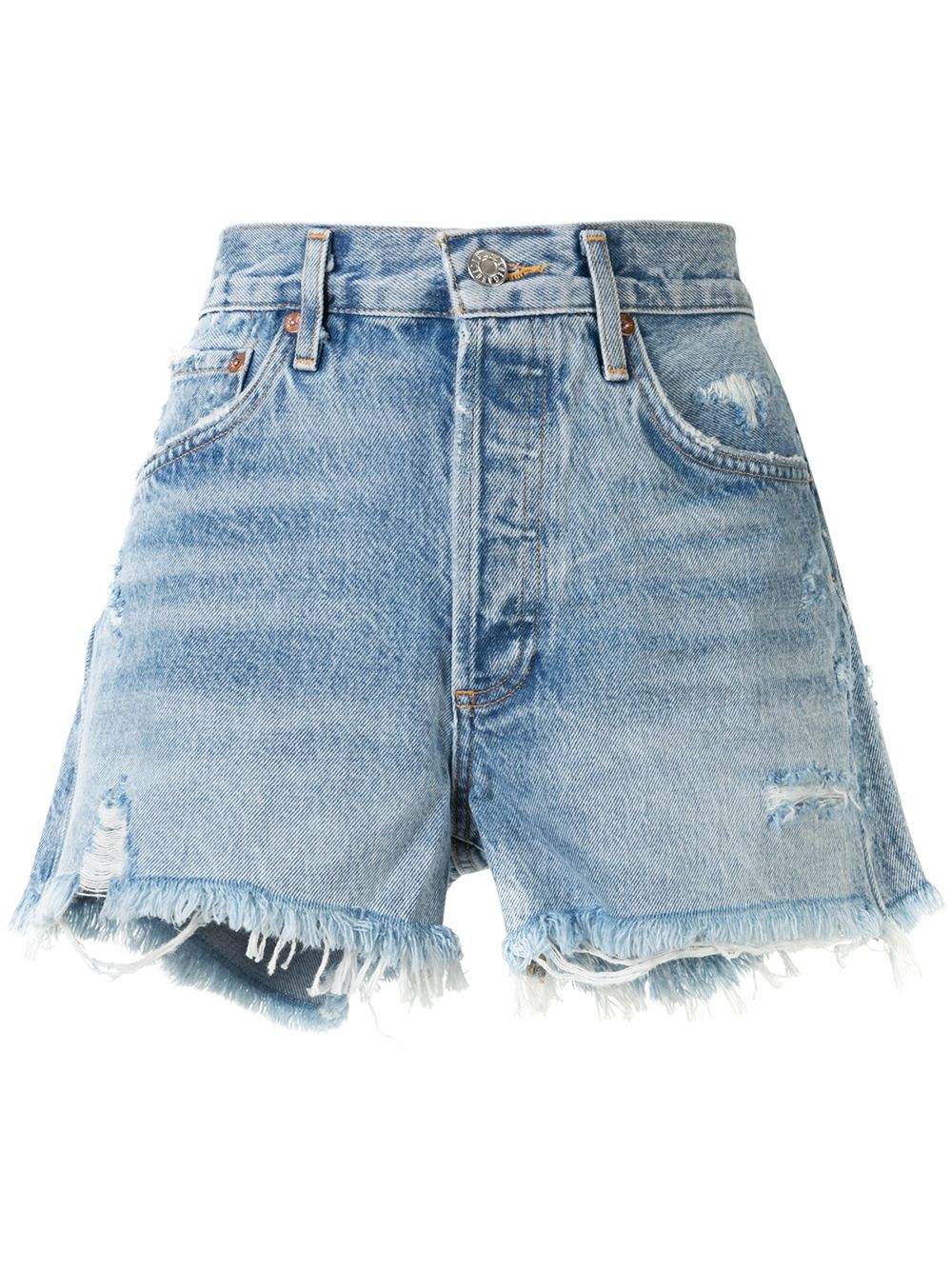 Image 1 of AGOLDE Swap Meet distressed shorts