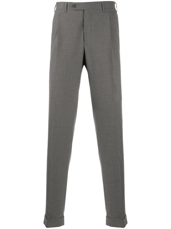 Canali Straight-fit Tailored Trousers in Grey