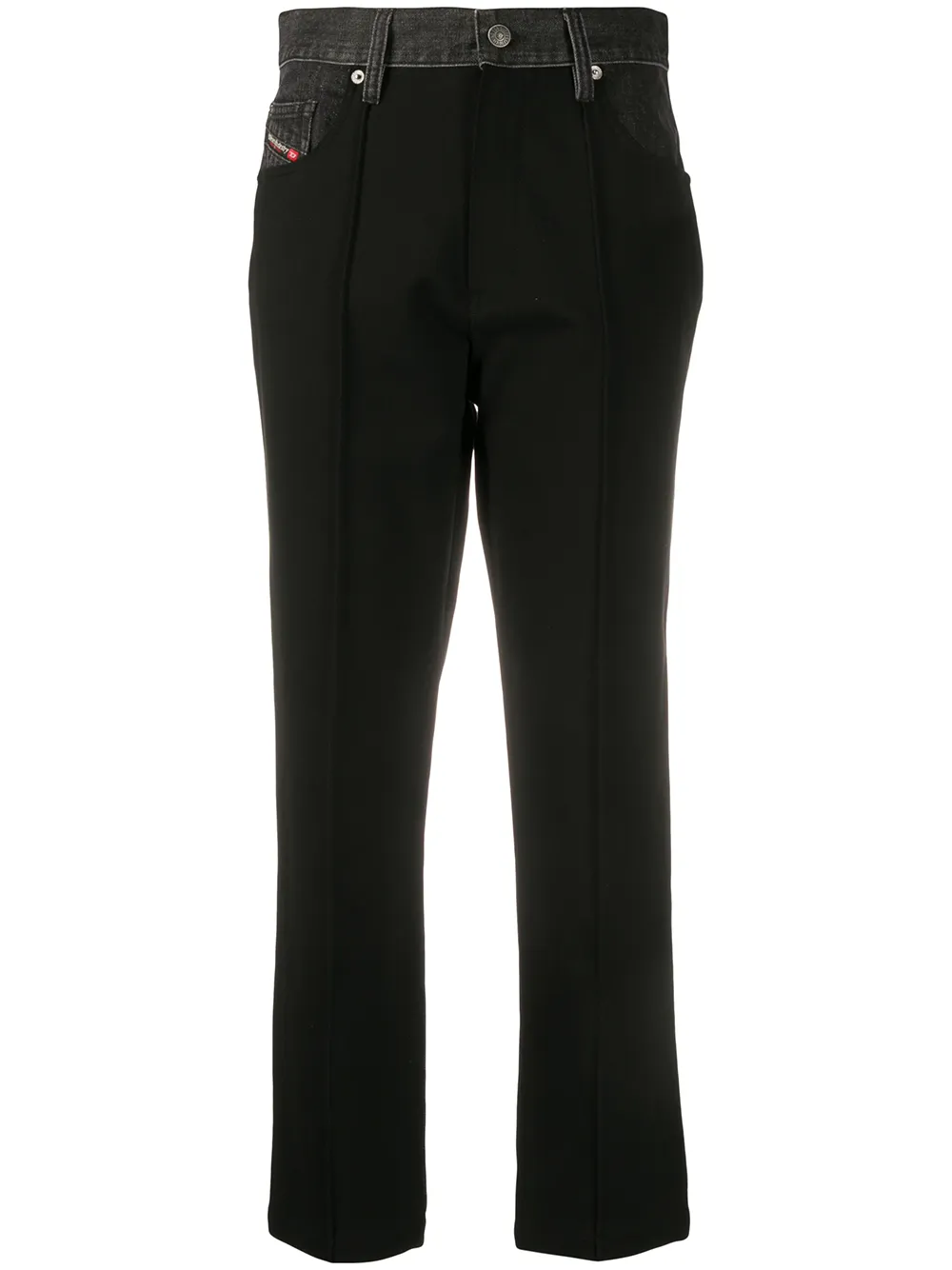 Diesel 'Hybrid Milano' Cropped-Jeans - Schwarz
