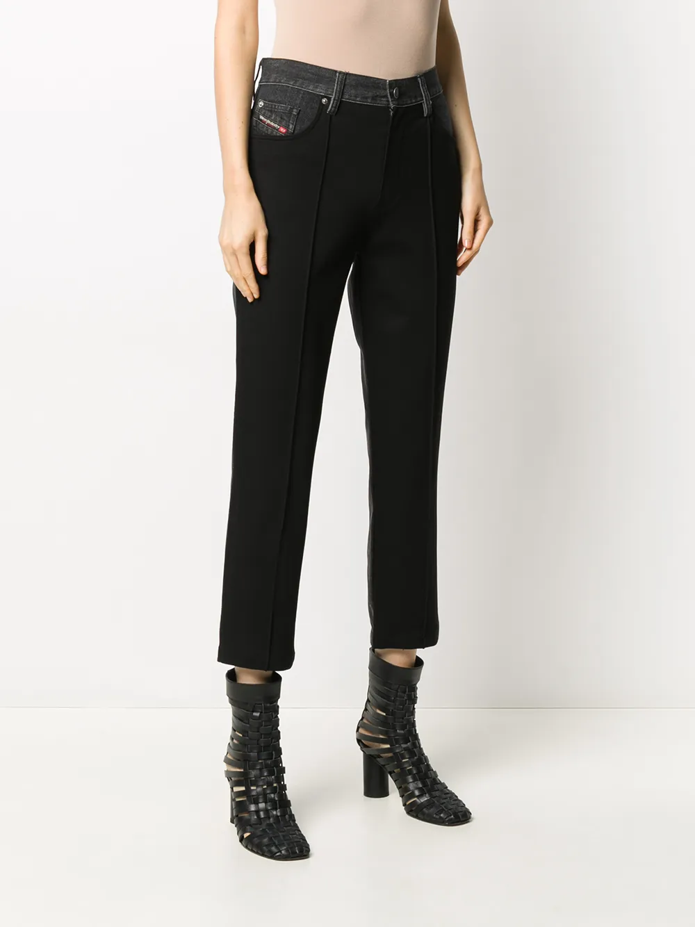  Diesel 'hybrid Milano' Cropped Jeans   Schwarz 