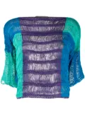 Alberta Ferretti loose knit top - Green