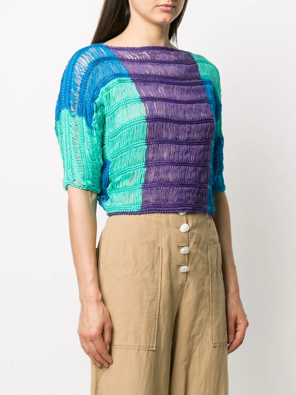 Alberta Ferretti Ruimvallende top Groen