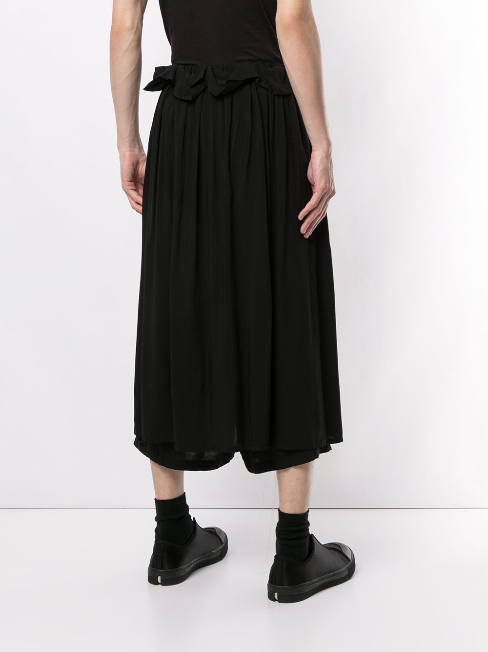 фото Yohji yamamoto широкие брюки с вышивкой