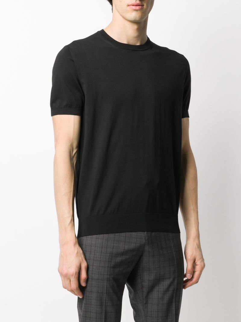 Shop Suite 191 Fine-knit T-shirt In Black