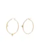 Image 1 of DRU. Mismatched Trillions 14kt yellow gold diamond hoop earrings