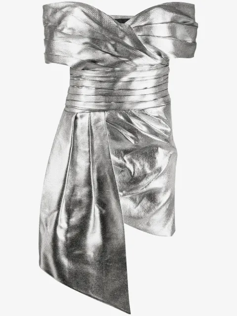 Alexandre Vauthier off-the-shoulder draped mini dress