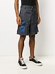 Diesel graphic patch cotton shorts