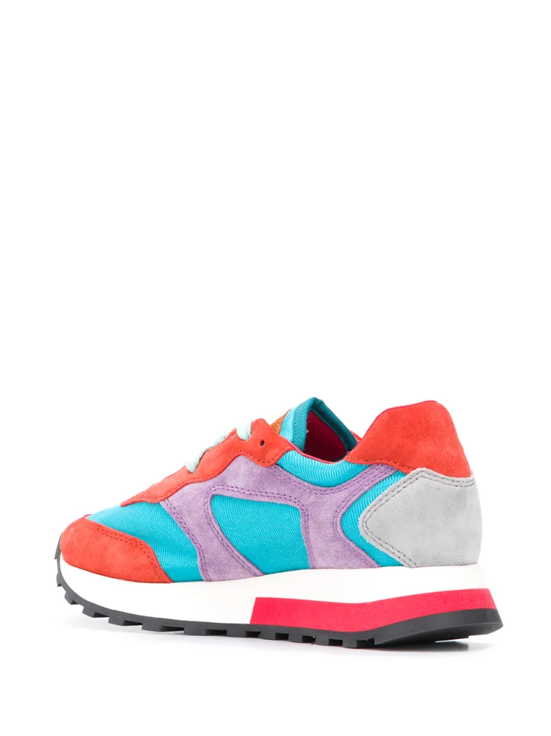 OFF-WHITE COLOUR-BLOCK LACE-UP SNEAKERS