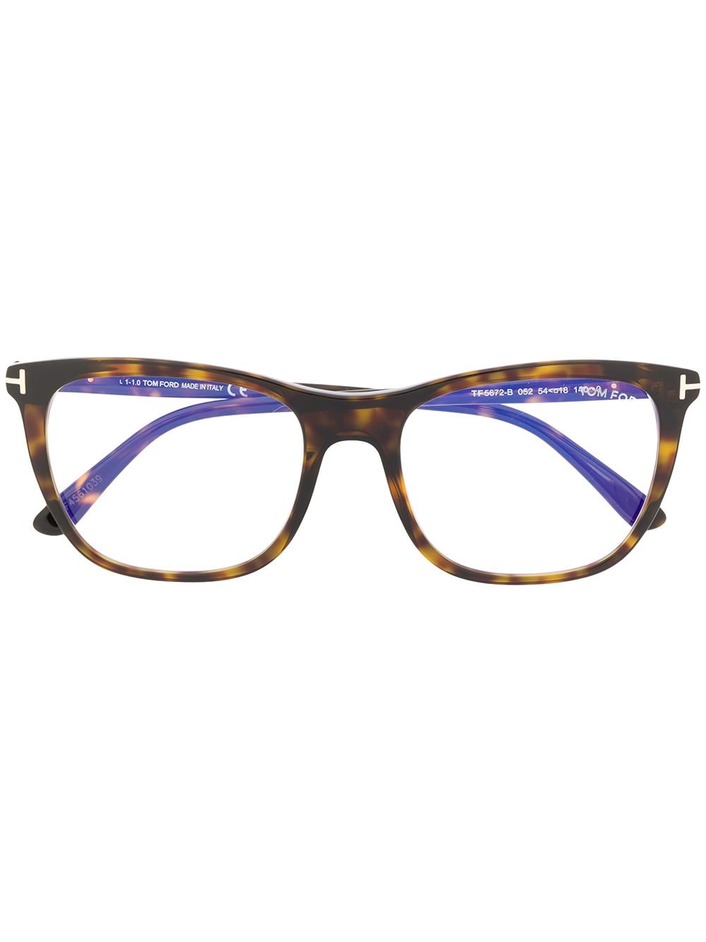 фото Tom ford eyewear очки blue block в оправе черепаховой расцветки