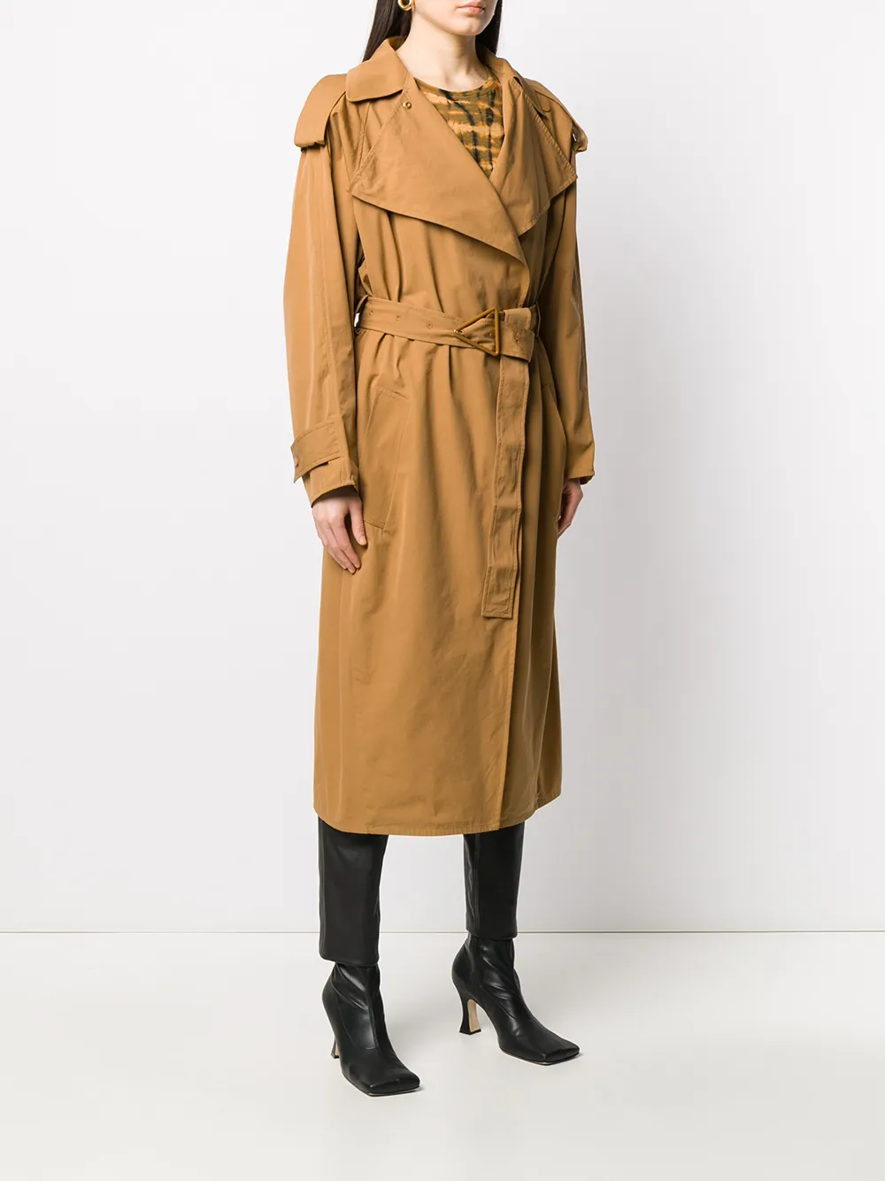 bottega veneta 三角形扣环长款风衣 图 3