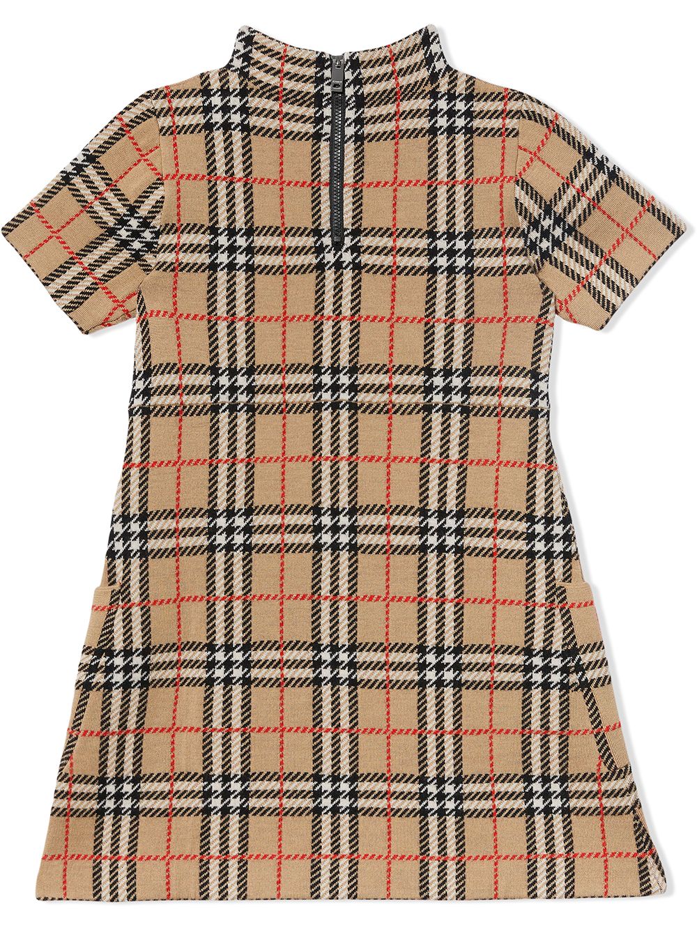 фото Burberry kids жаккардовое платье в клетку