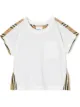 الصورة 1 من Burberry Kids تيشيرت مزين بخطوط