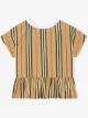 Burberry Kids تيشيرت مزين بخطوط