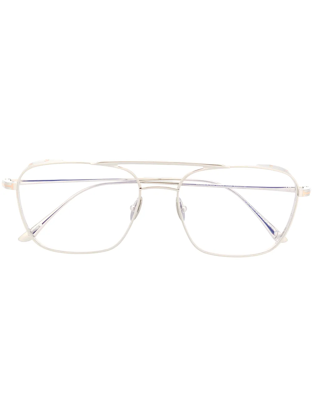 

TOM FORD Eyewear double-bridge pilot-frame glasses - Metallic