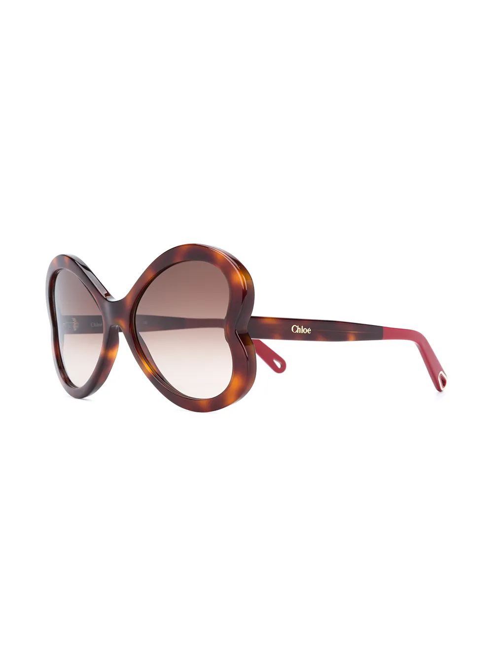 Фото 2 - Chloé Eyewear солнцезащитные очки в массивной оправе черепаховой расцветки от Chloé Eyewear