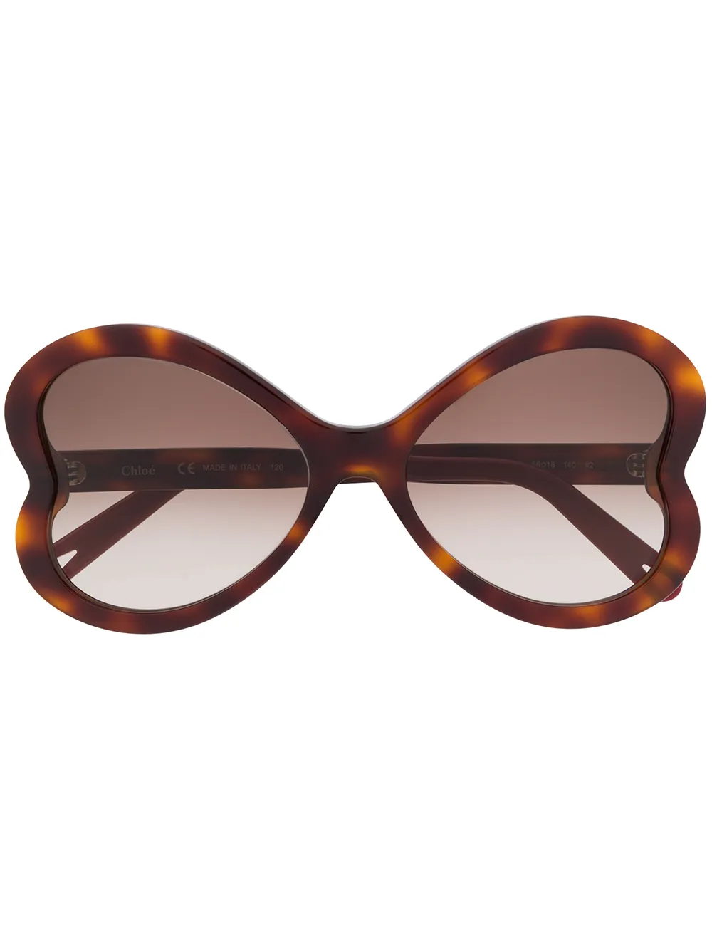 Фото 1 - Chloé Eyewear солнцезащитные очки в массивной оправе черепаховой расцветки от Chloé Eyewear