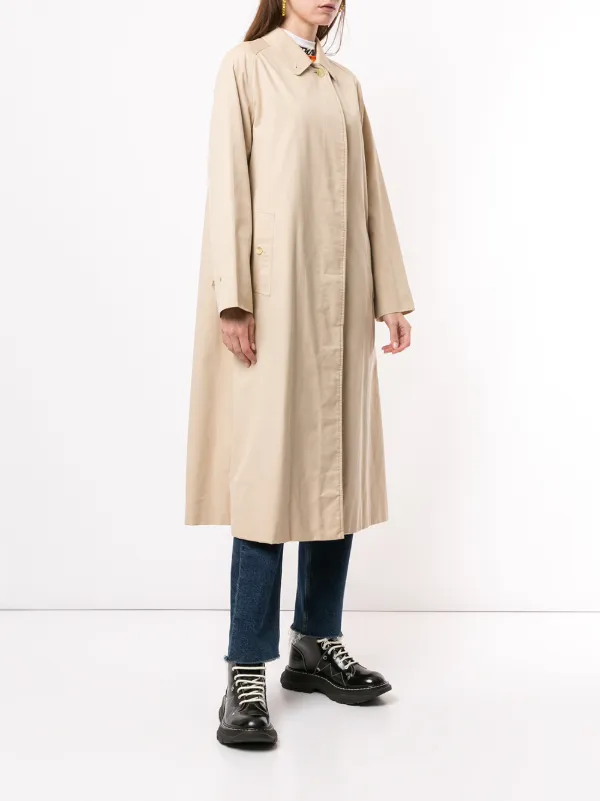 single breasted mac coat