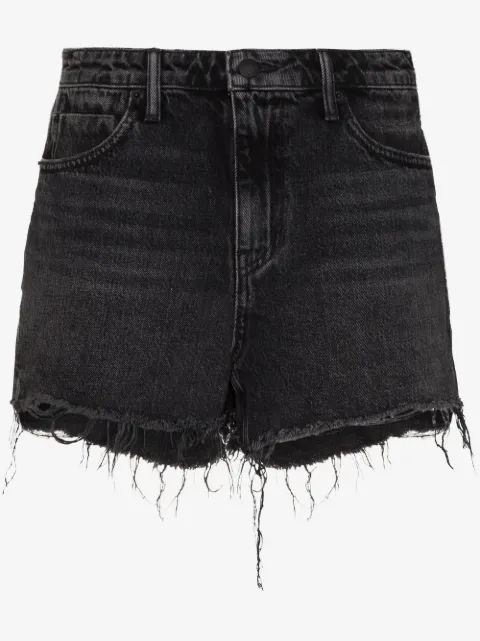 Alexander Wang shorts de mezclilla con bordes sin rematar
