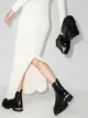 Ann Demeulemeester بوت كاحل بنعل سميك وسحاب