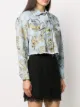 Versace Jeans Couture cropped baroque print denim jacket
