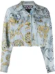 Image 1 of Versace Jeans Couture cropped baroque print denim jacket
